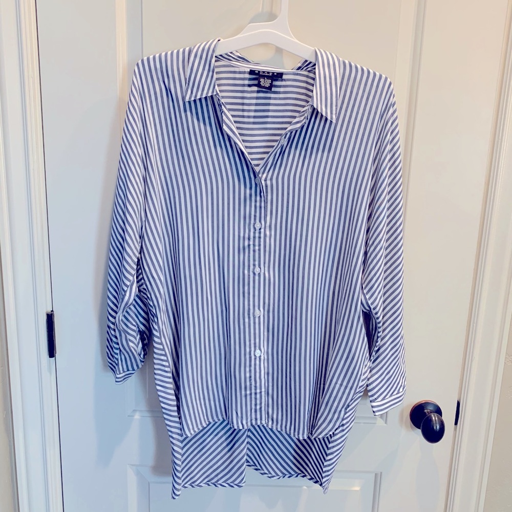 Striped button up shirt